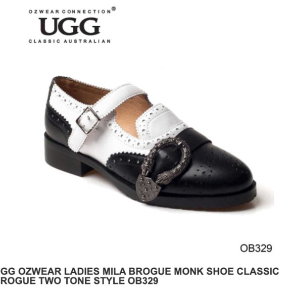 Ozwear Connection Shoes - BNWT UGG Leather OZWEAR MILA BROGUE MONK shoes